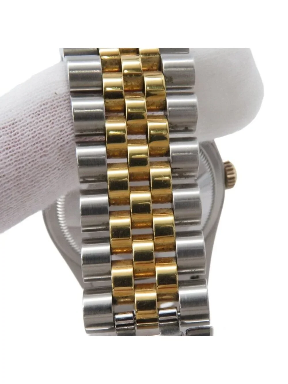 Rolex Datejust Number SS 18k Yellow Gold Watch Champagne Dial